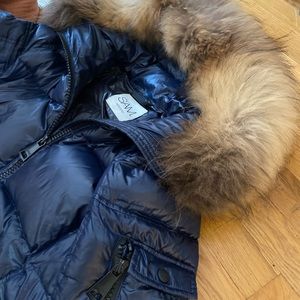 SAM navy fur winter coat